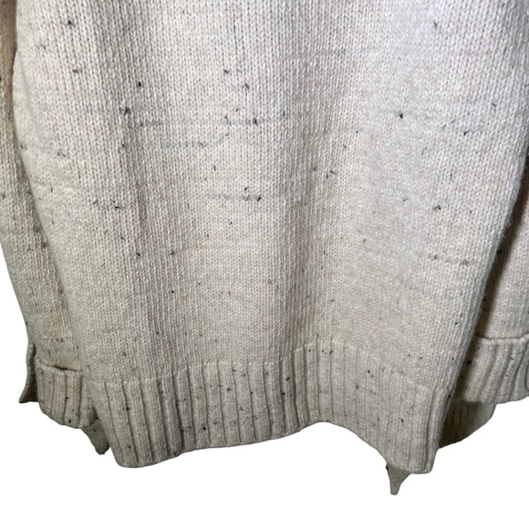 GANNI Beige Ivory Speckled Cable Knit Scarf Sweater Size S/M - Picture 11 of 13